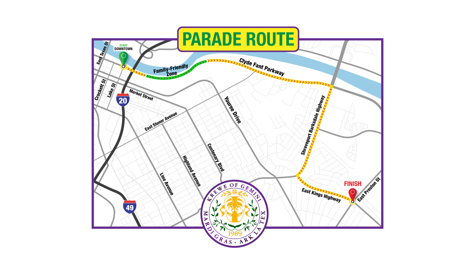 Gemini Parade Map